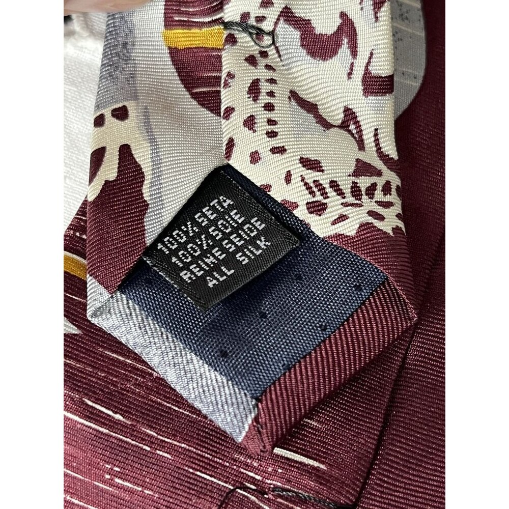 Bruno Marchesi 100% Silk Art Deco Men's Luxury Necktie Italian Vintage - Picture 7 of 8